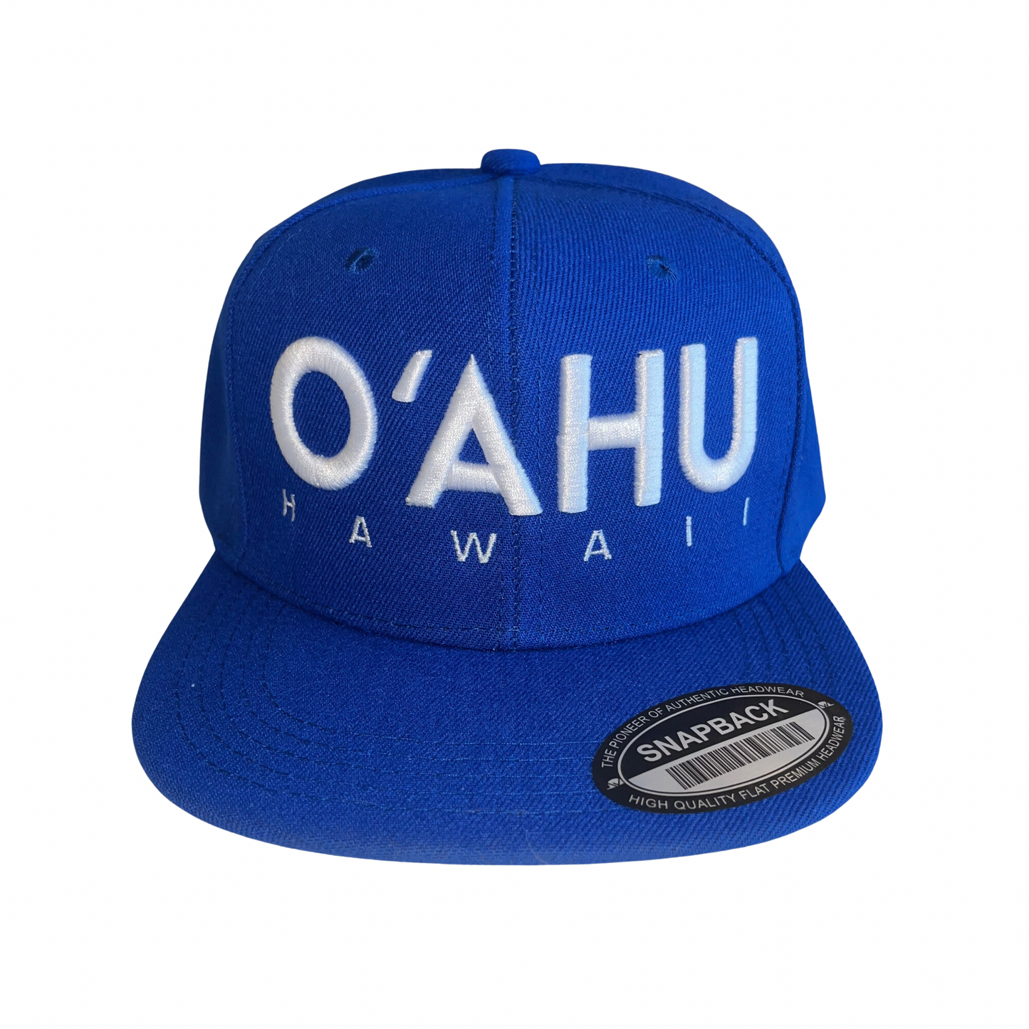 Oahu Royal Blue and White Snapback Hat