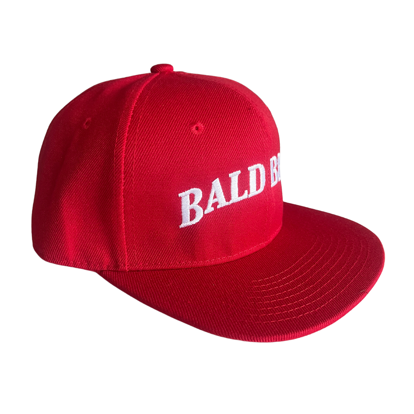 Bald Bros Snapback Red and White Hat
