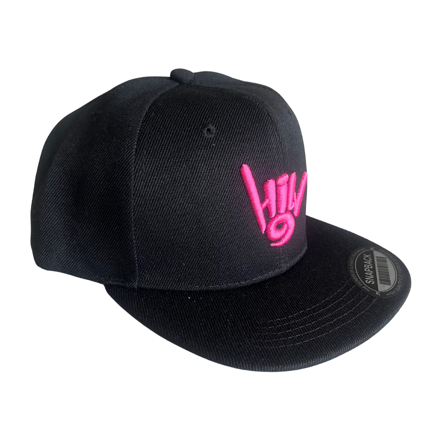 HILV9 Shaka Snapback Black and Pink Hat