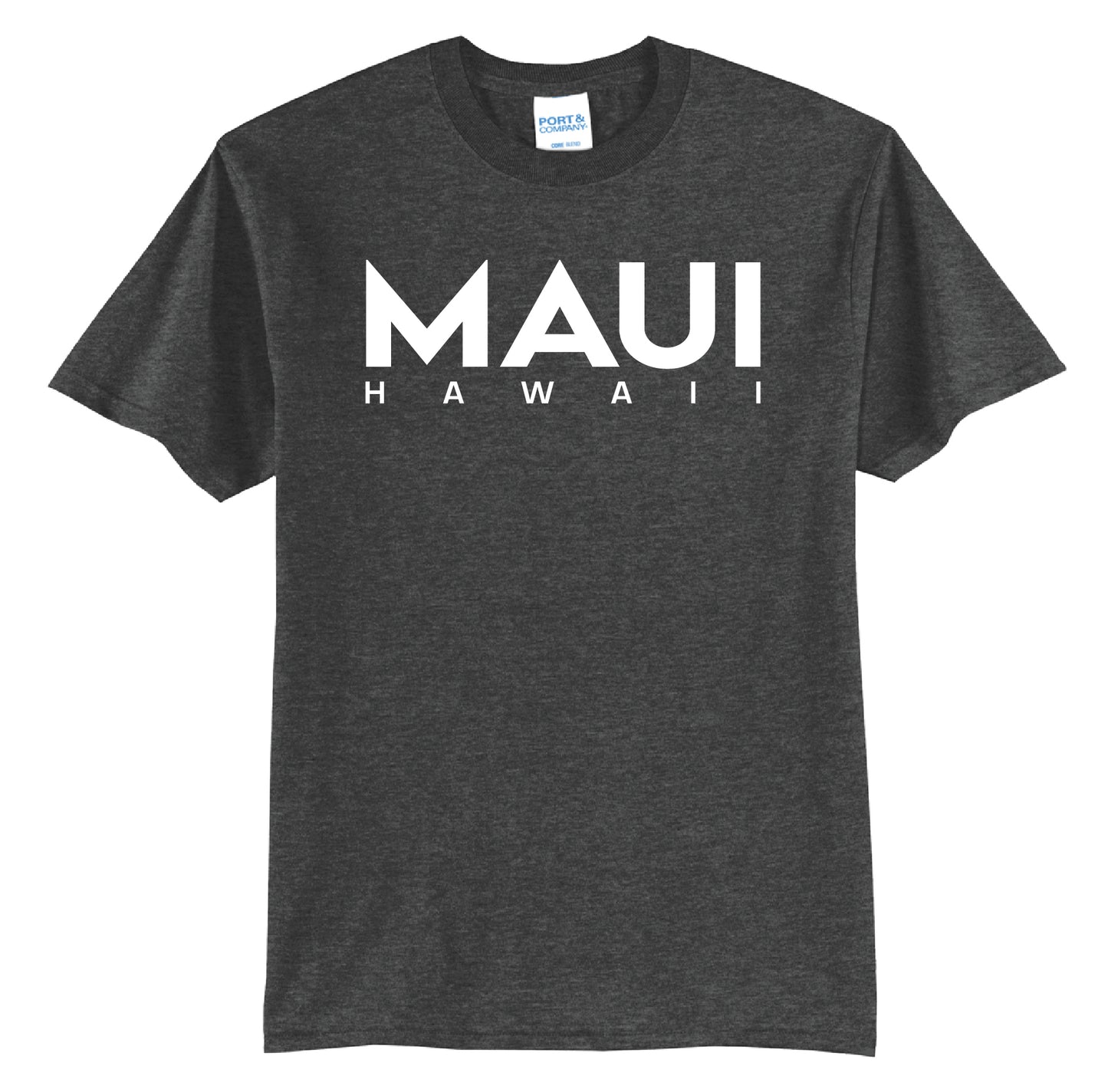 HILV9 Maui Hawaii Dark Heather Grey and White Shirt