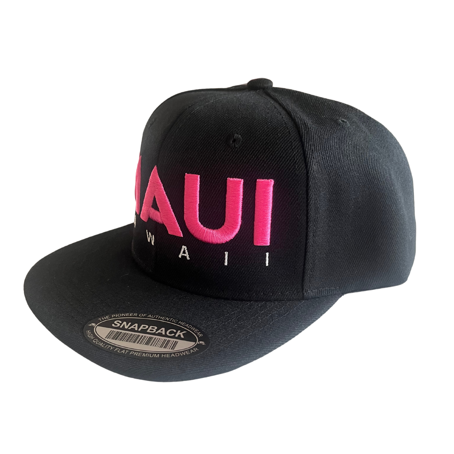 Maui Black Pink and White Snapback Hat