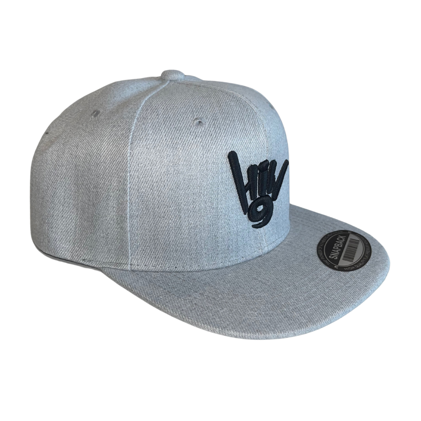 HILV9 Shaka Snapback Light Heather Grey and Black Hat