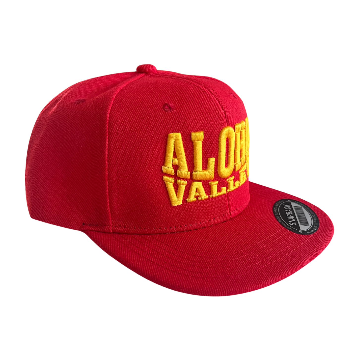 HILV9 Aloha Valley Red and Yellow Snapback Hat