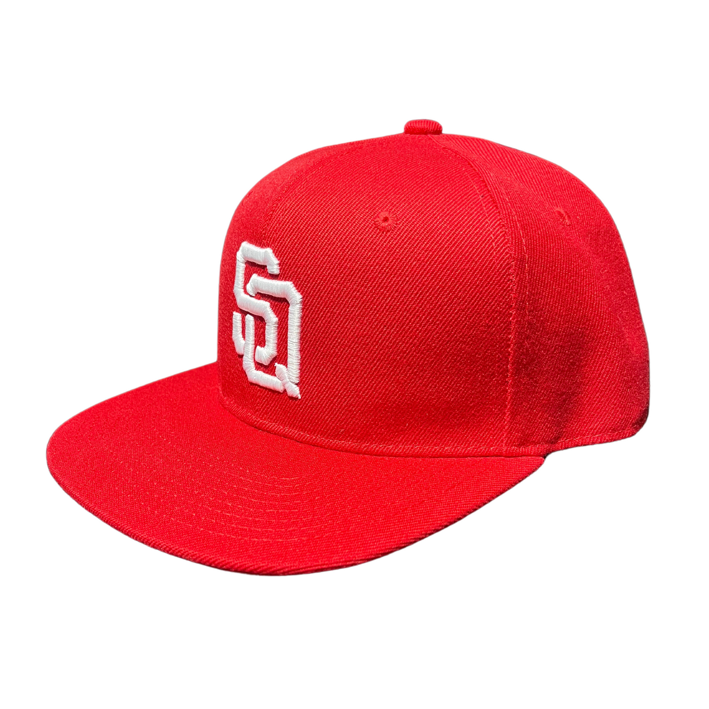 StitchQuarters SQ Snapback Red and White Hat