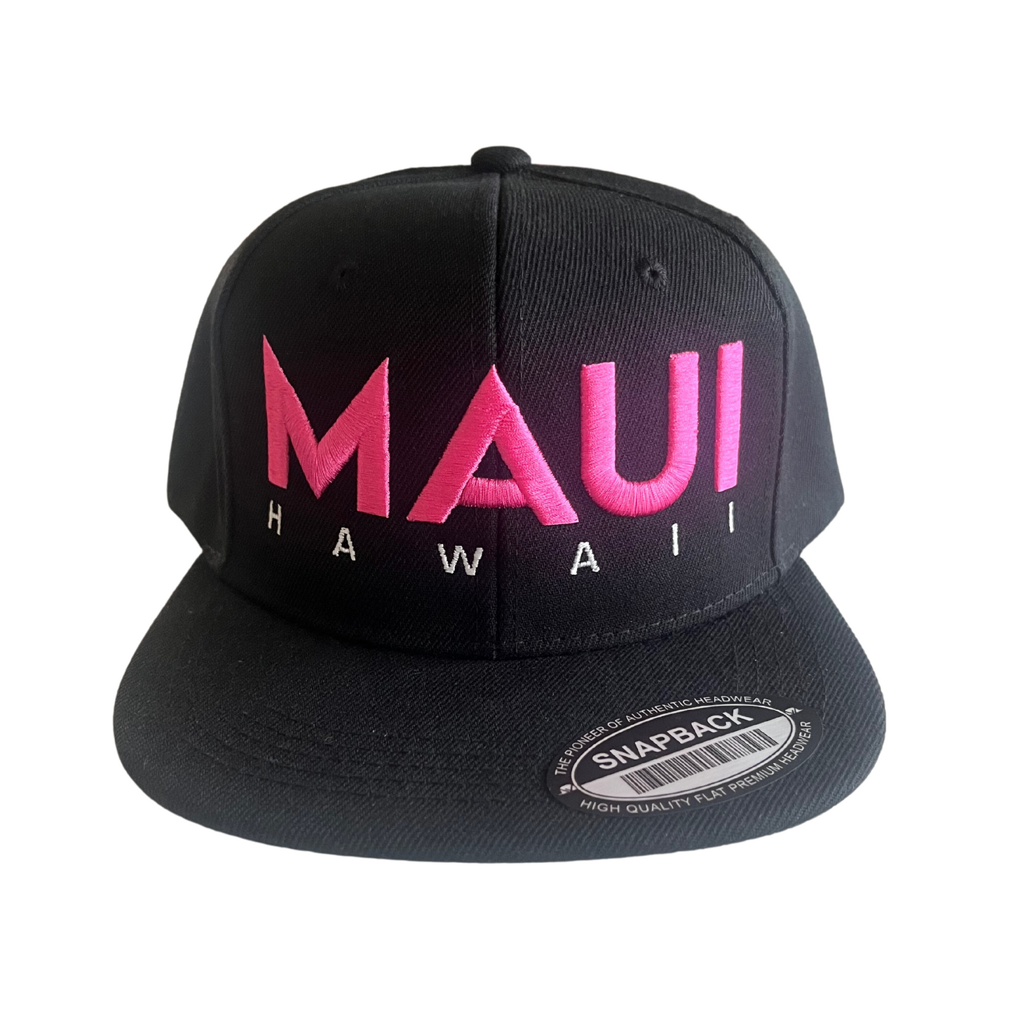 Maui Black Pink and White Snapback Hat