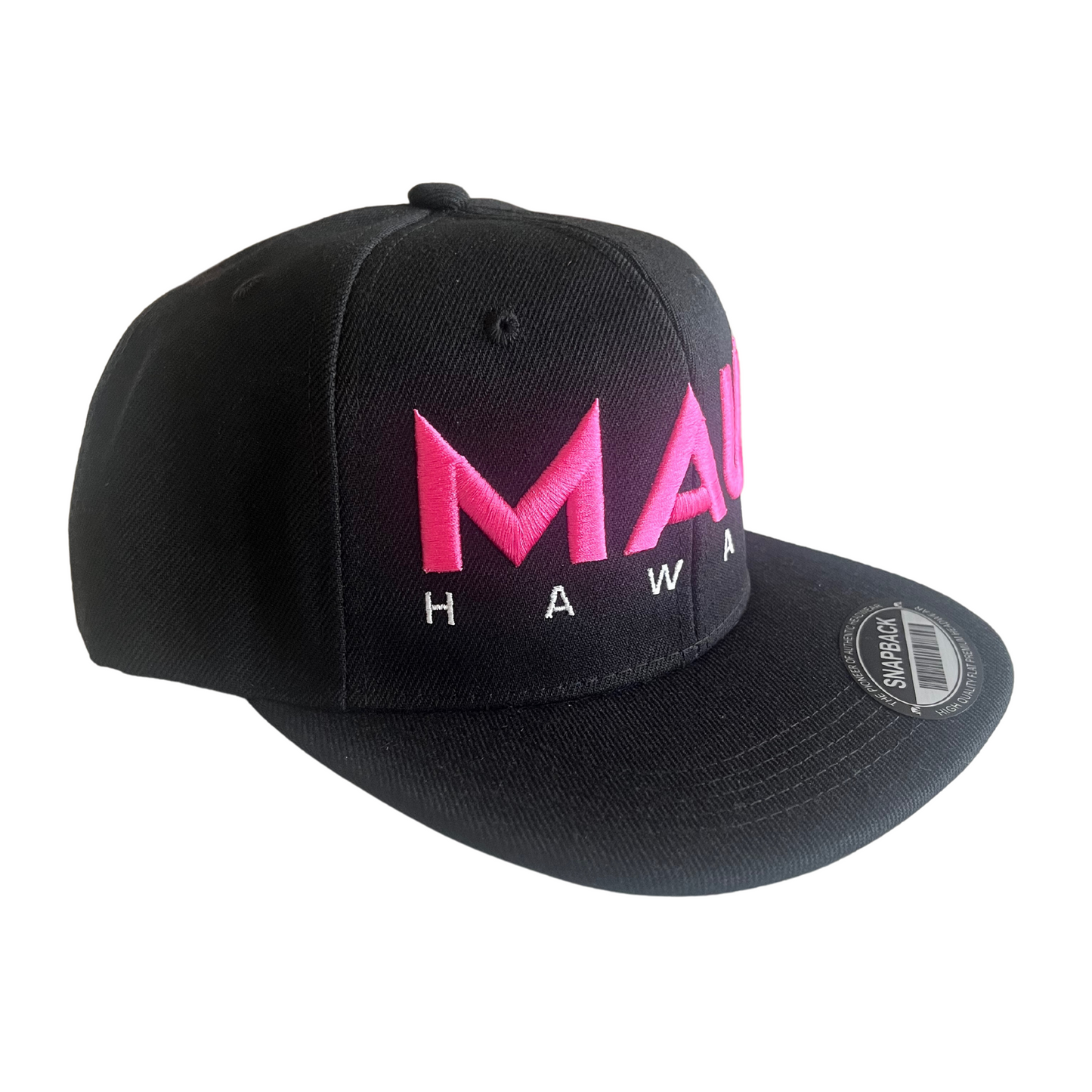 Maui Black Pink and White Snapback Hat