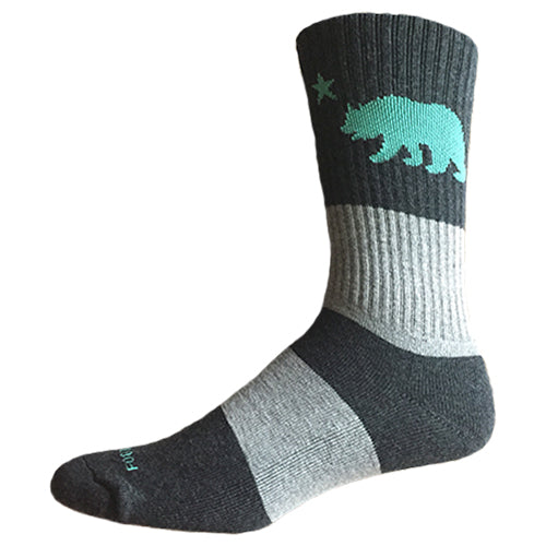 Footwork CBM California Bear Multi Stripe Mint Grey Socks