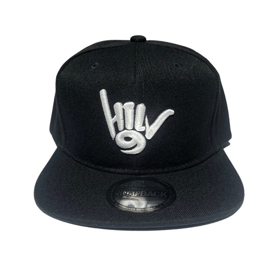 HILV9 Shaka Snapback Black and White Hat