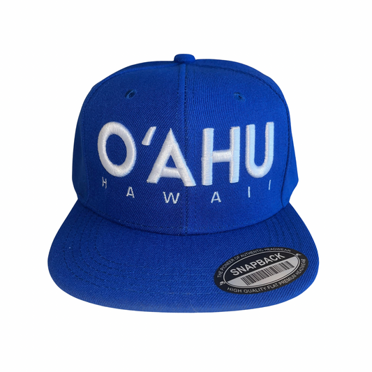 Oahu Royal Blue and White Snapback Hat