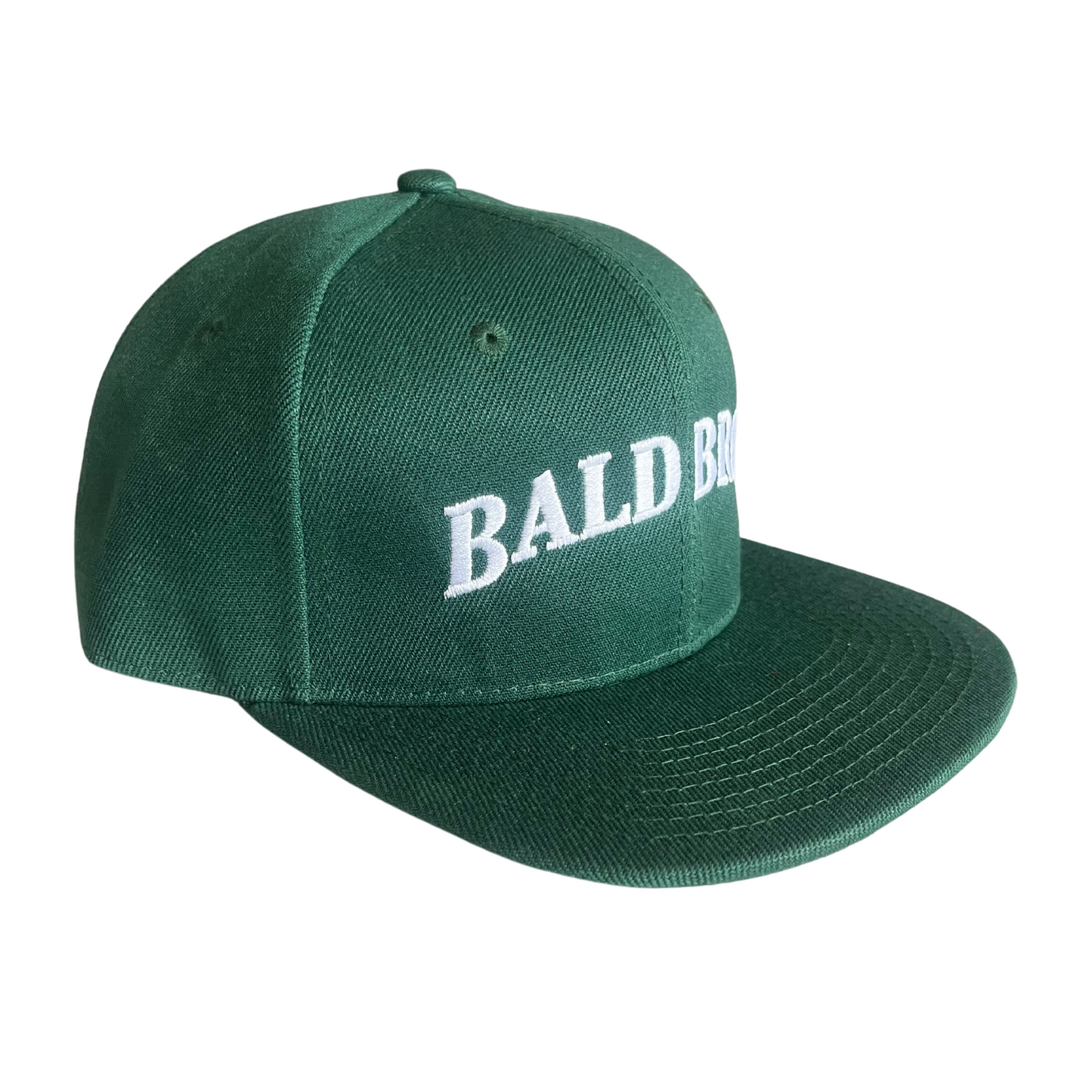 Bald Bros Snapback Green and White Hat
