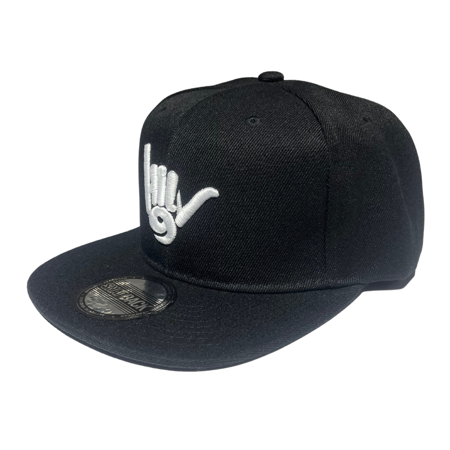 HILV9 Shaka Snapback Black and White Hat