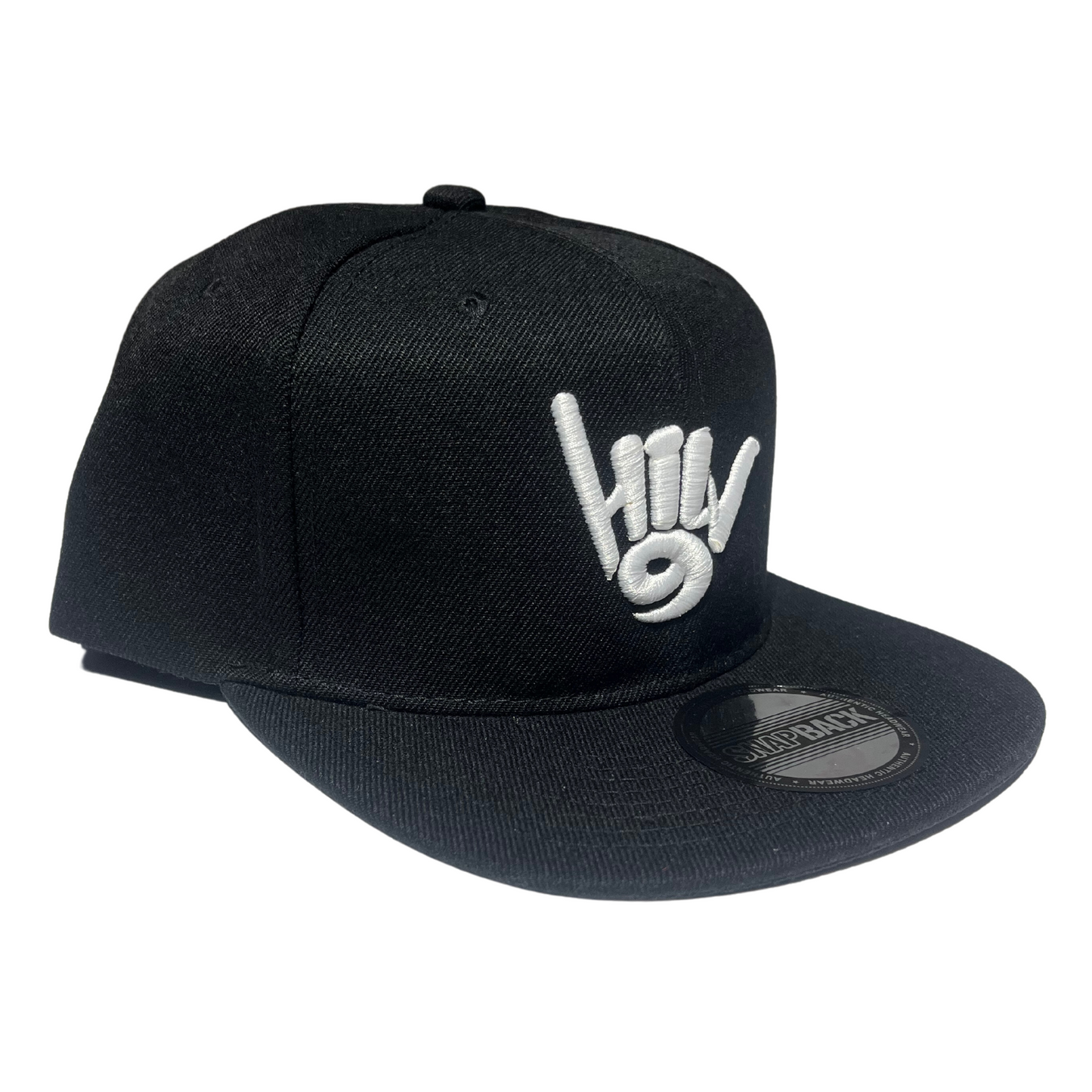 HILV9 Shaka Snapback Black and White Hat