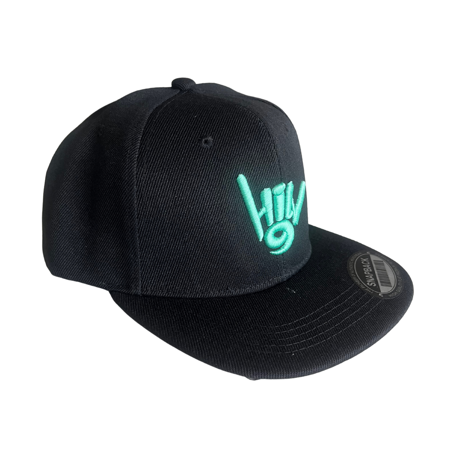 HILV9 Shaka Snapback Black and Seafoam Green Hat