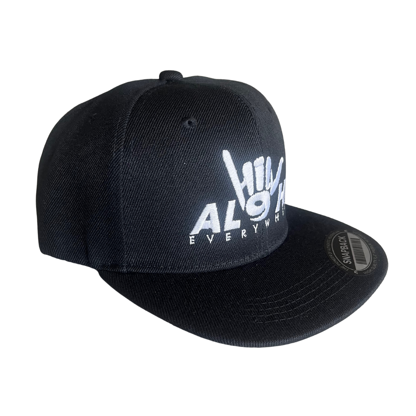 HILV9 Aloha Everywhere Snapback Black and White Hat