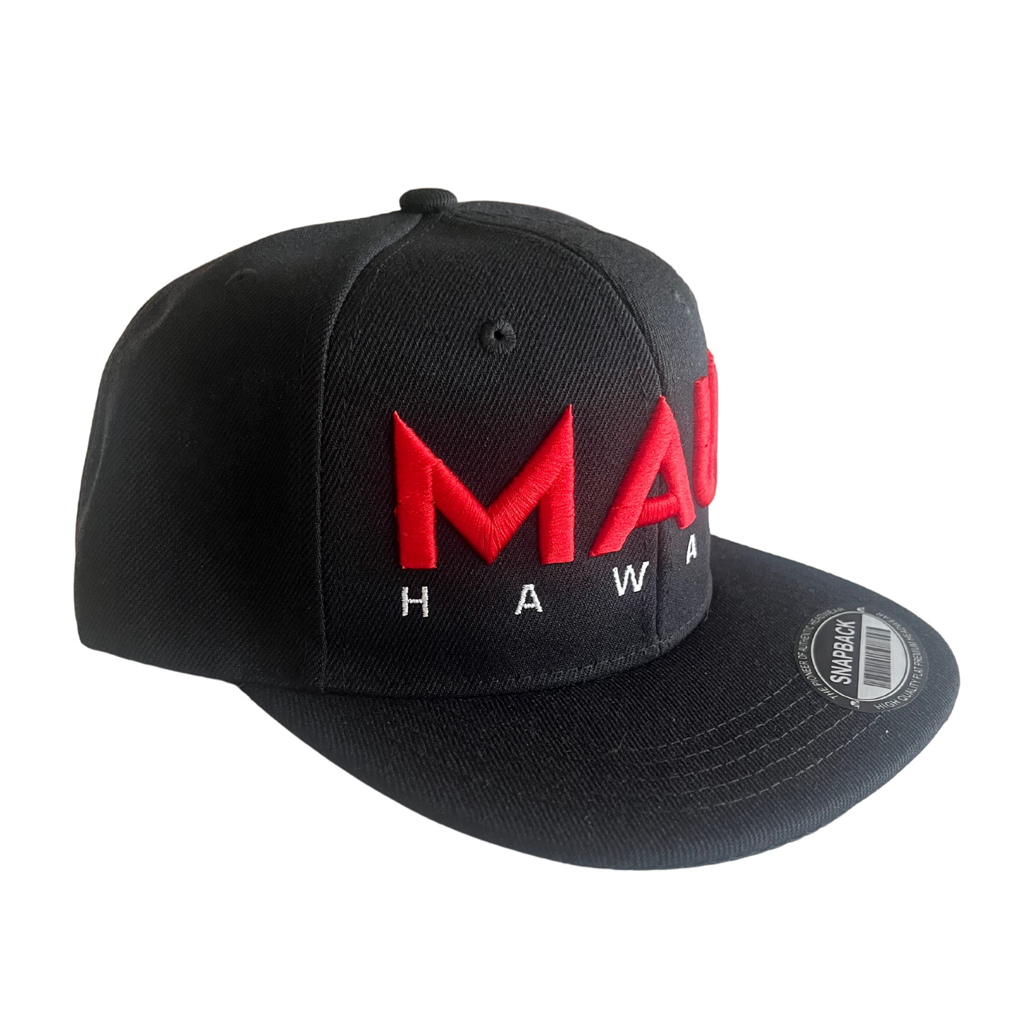 Maui Black Red and White Snapback Hat