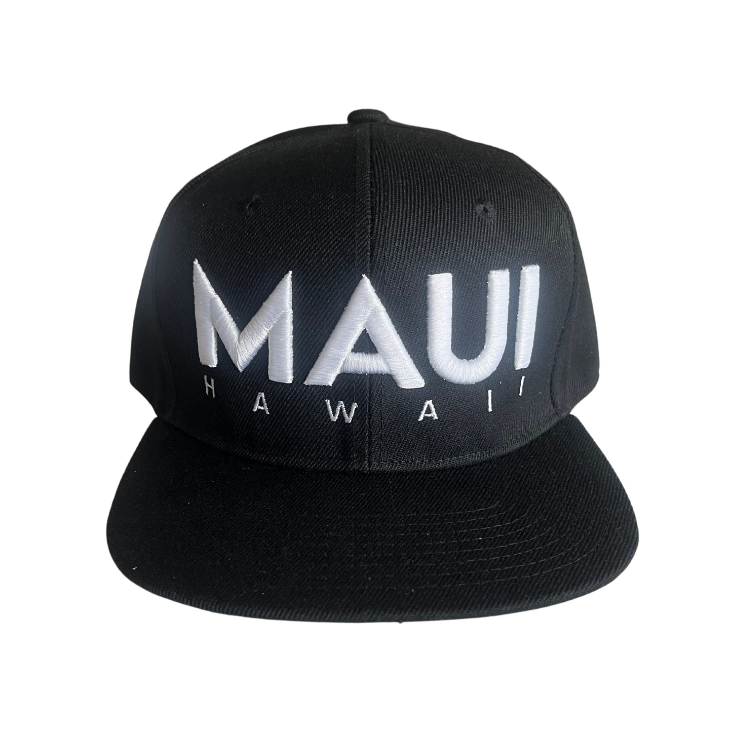 Maui Black and White Snapback Hat