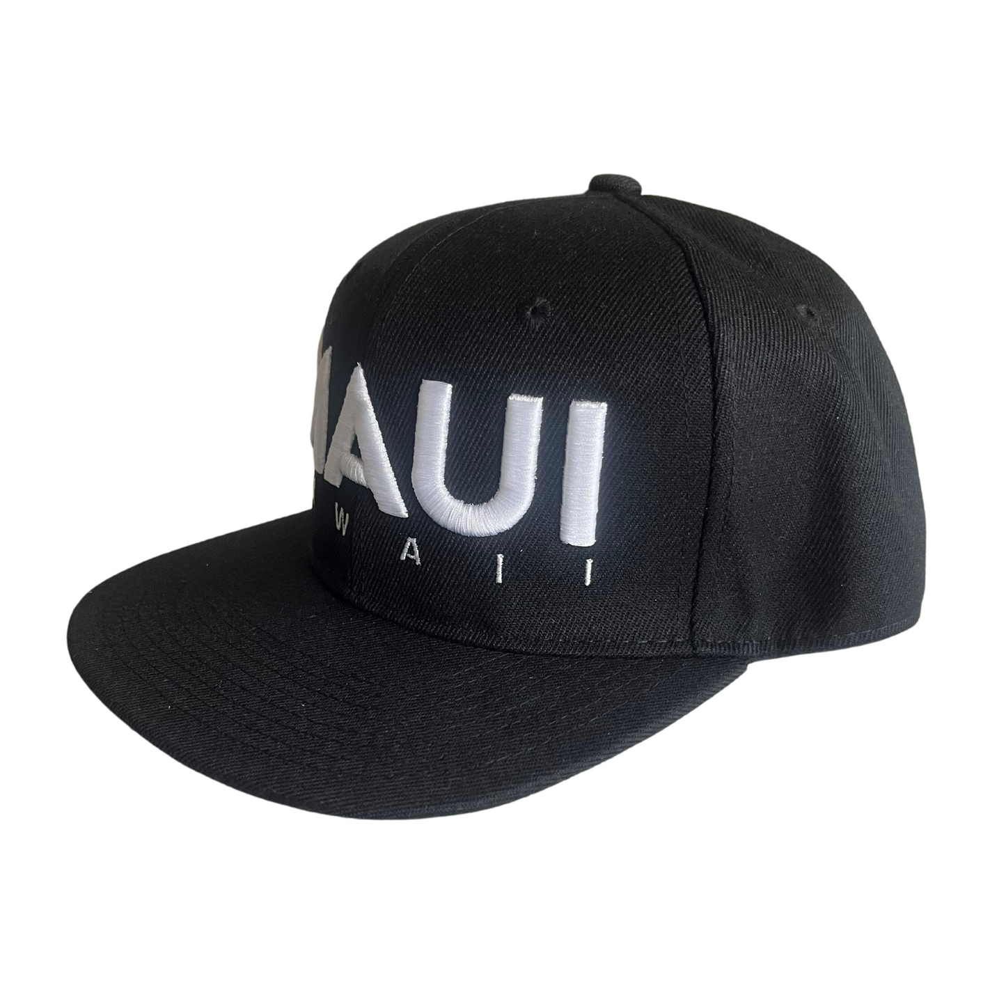 Maui Black and White Snapback Hat