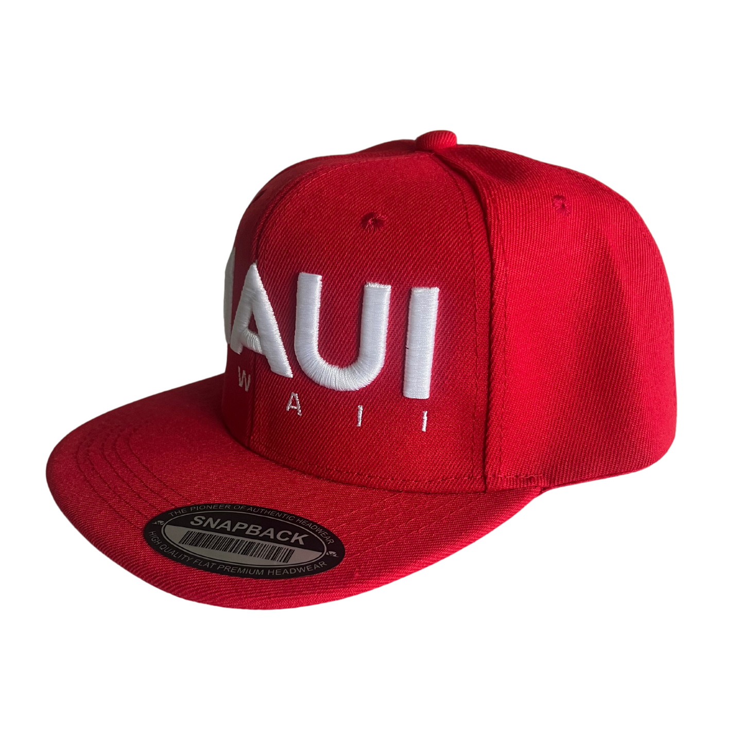 Maui Red and White Snapback Hat