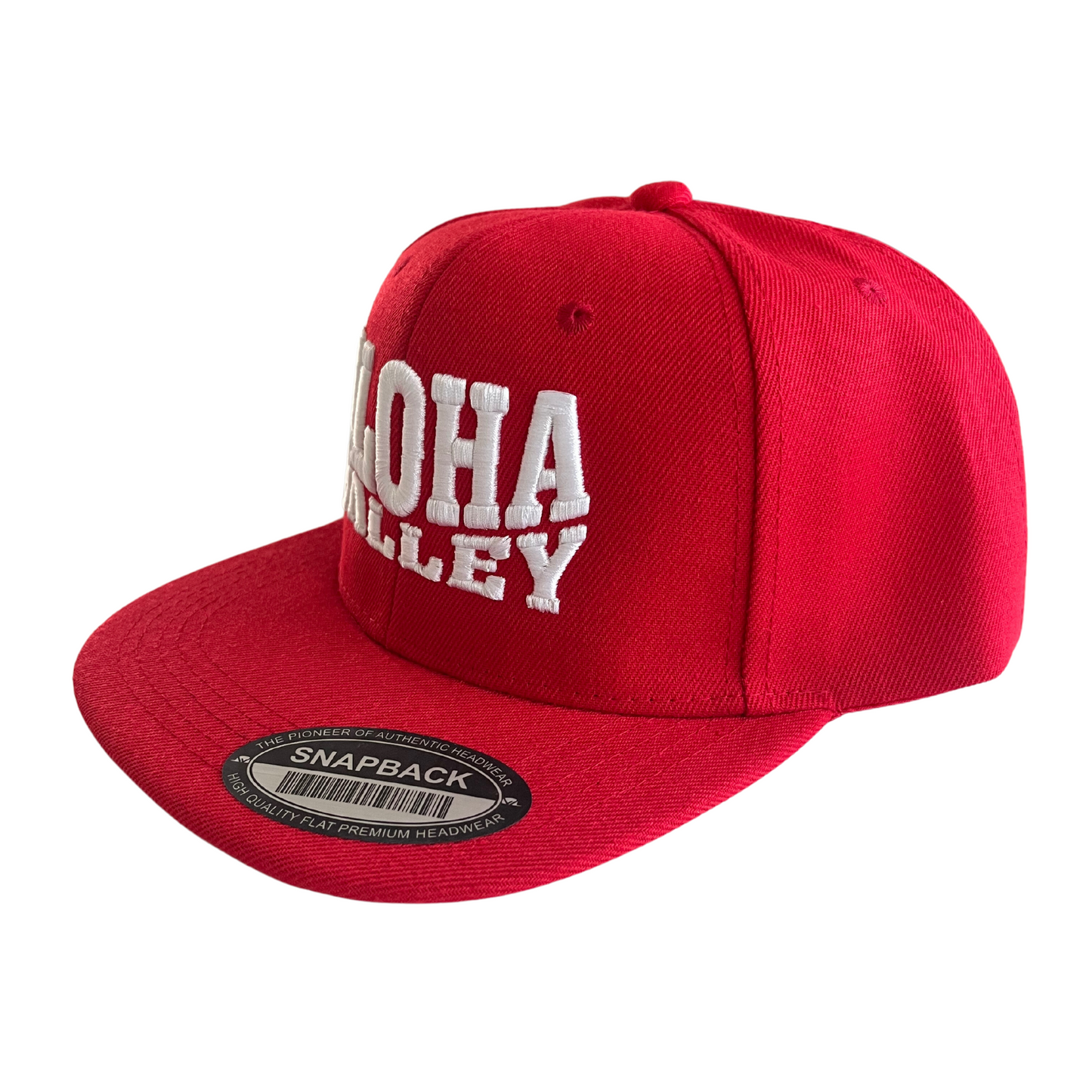 HILV9 Aloha Valley Red and White Snapback Hat