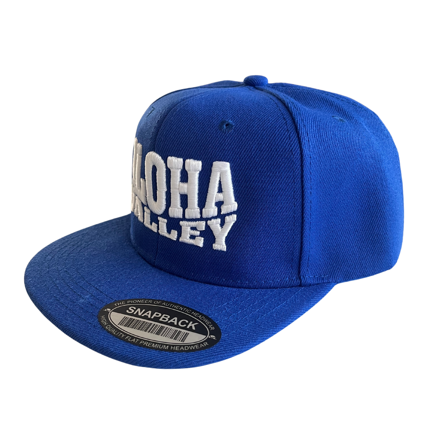 HILV9 Aloha Valley Royal Blue and White Snapback Hat