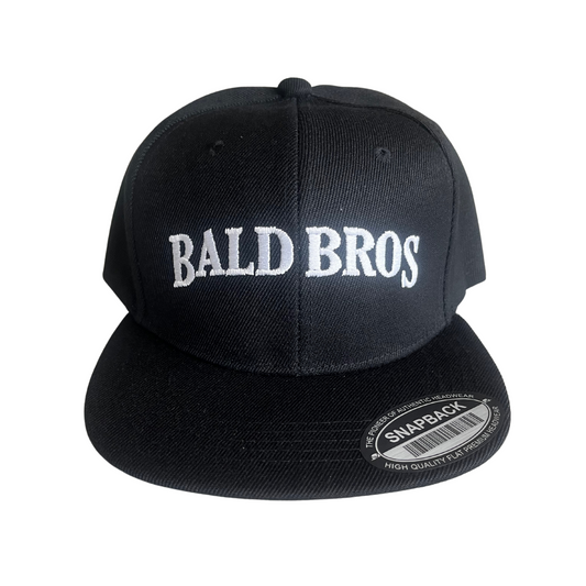 Bald Bros Snapback Black and White Hat