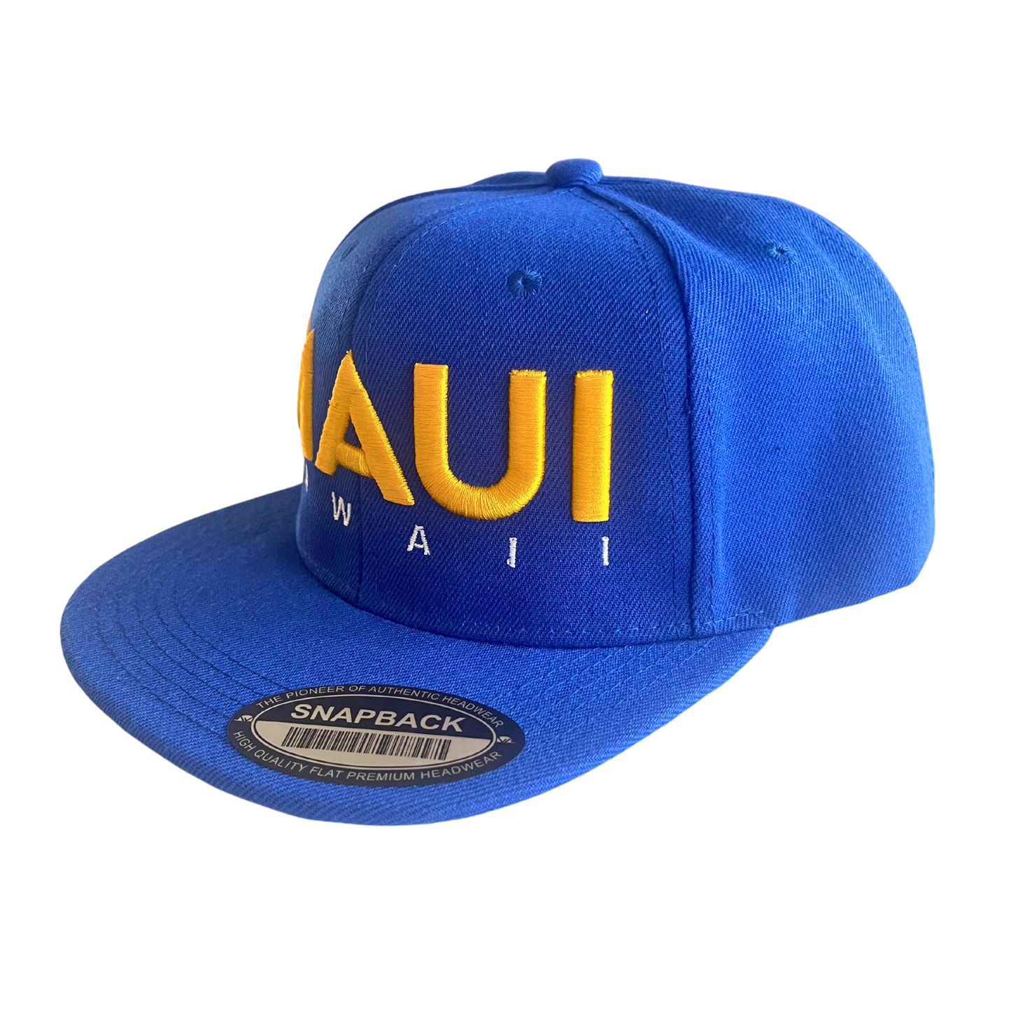 Maui Royal Blue Yellow and White Snapback Hat