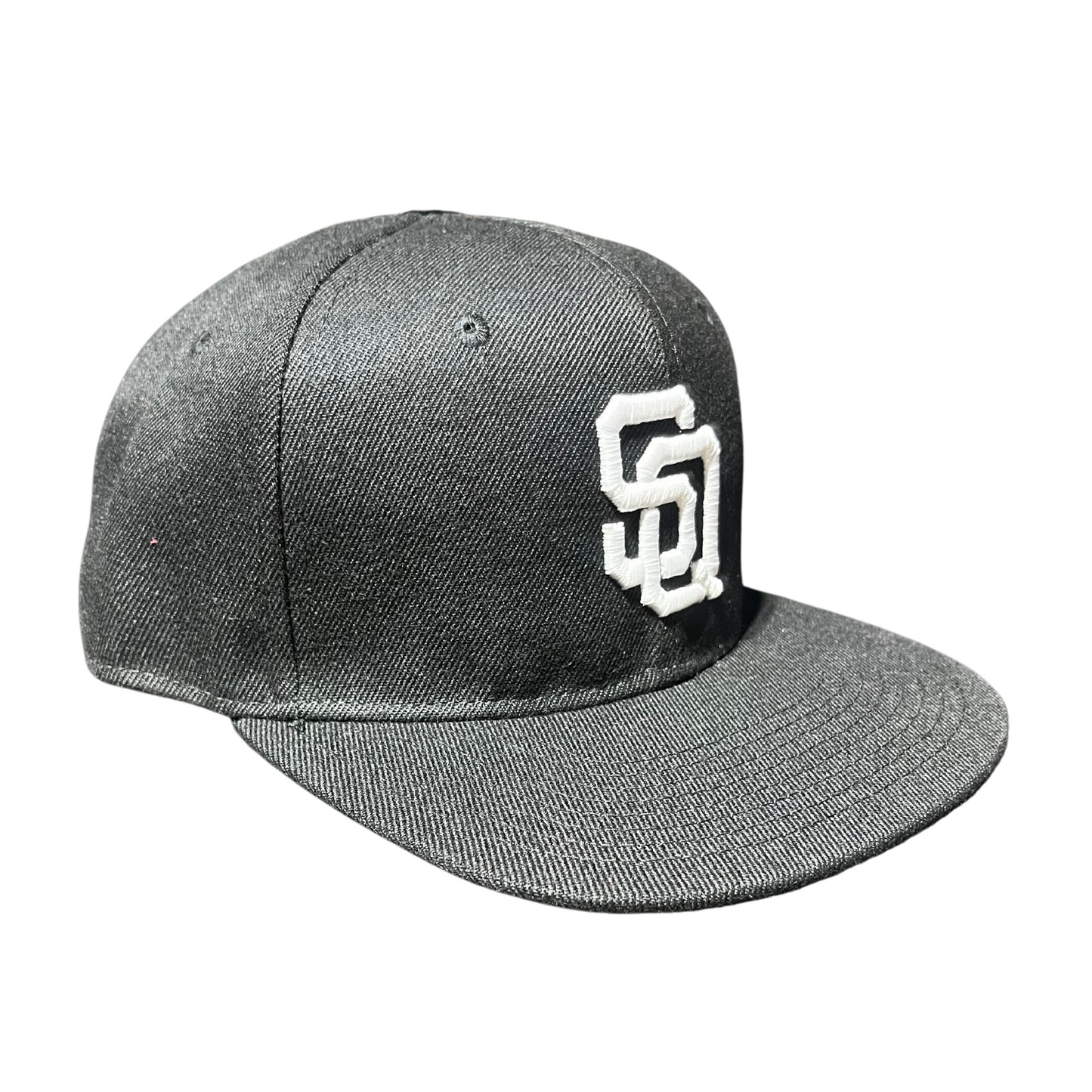 StitchQuarters SQ Snapback Black and White Hat
