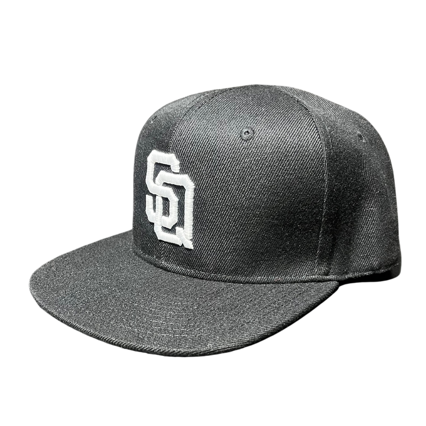 StitchQuarters SQ Snapback Black and White Hat