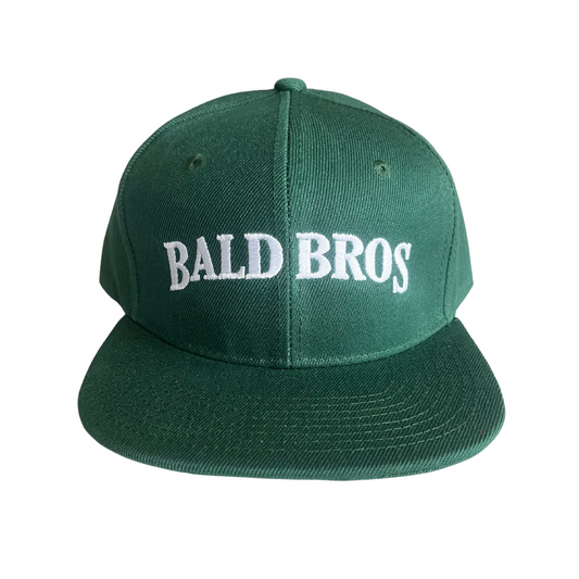 Bald Bros Snapback Green and White Hat