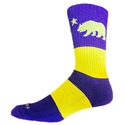 Footwork CBM California Bear Multi Stripe LA Lakers Socks