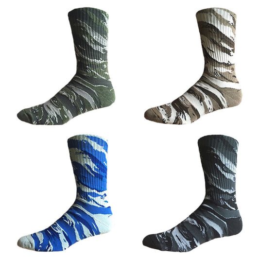 Footwork Brand Tiger Camo Socks 4-PACK